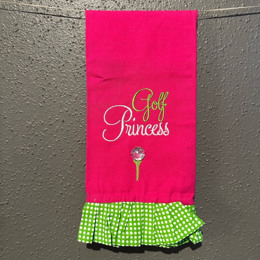 Design Design Golf Princess Tea Towel with Green Ruffle - Picture 2 of 10